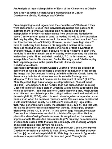 12, 2014. . Othello essays for grade 12 pdf
